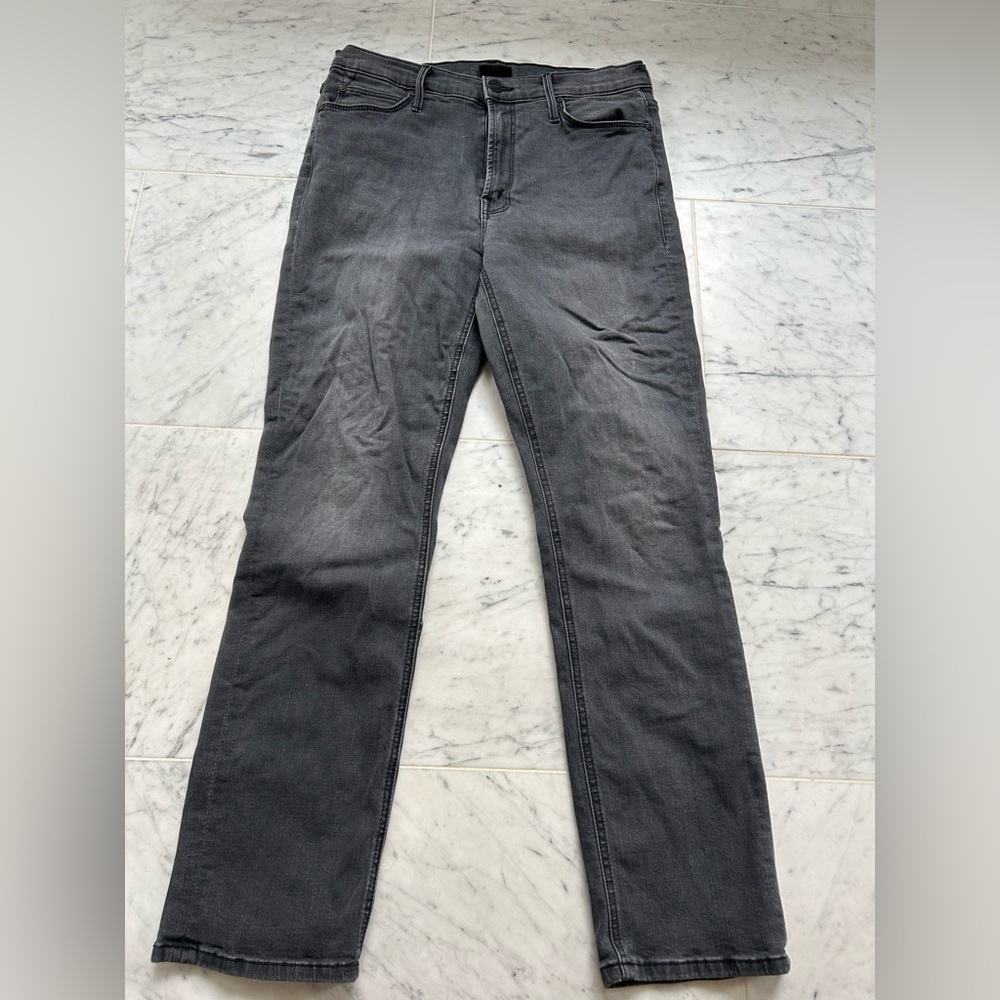 MOTHER Gray Ankle & Cropped Jeans